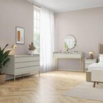 Beige Modern Dressing Table with 2 Drawers - Zion - Image 3