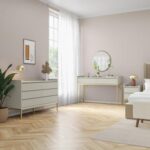 Beige Modern Dressing Table with 2 Drawers - Zion - Image 2