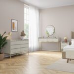 Modern Beige 2 Door Double Wardrobe with Drawer - Zion - Image 7