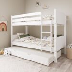 Wooden Detachable Bunk Bed with Trundle - Luca